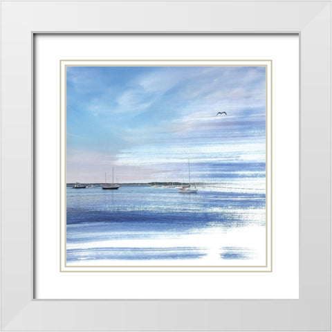 Coastal 1 White Modern Wood Framed Art Print with Double Matting by Brown, Victoria