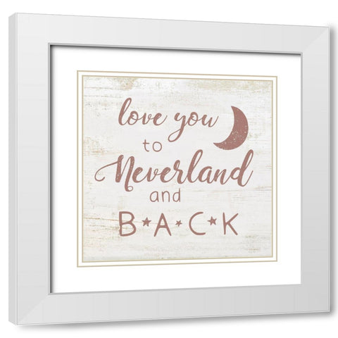 Neverland Love White Modern Wood Framed Art Print with Double Matting by Brown, Victoria