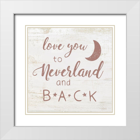 Neverland Love White Modern Wood Framed Art Print with Double Matting by Brown, Victoria