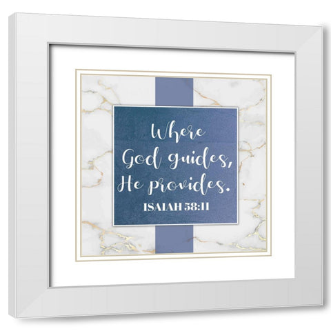 God Guides White Modern Wood Framed Art Print with Double Matting by Brown, Victoria