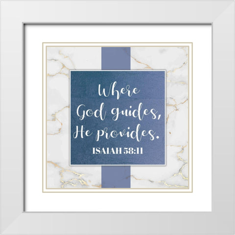 God Guides White Modern Wood Framed Art Print with Double Matting by Brown, Victoria