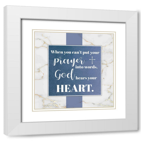 God Hears White Modern Wood Framed Art Print with Double Matting by Brown, Victoria