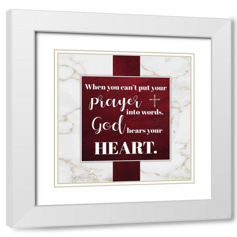 Religious 3 White Modern Wood Framed Art Print with Double Matting by Brown, Victoria