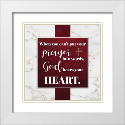 Religious 3 White Modern Wood Framed Art Print with Double Matting by Brown, Victoria