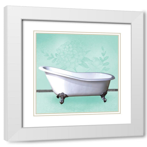 Mint Tub White Modern Wood Framed Art Print with Double Matting by Brown, Victoria