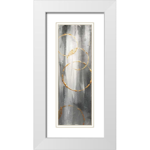 Gray Matter Dyptich 1 White Modern Wood Framed Art Print with Double Matting by Brown,Victoria