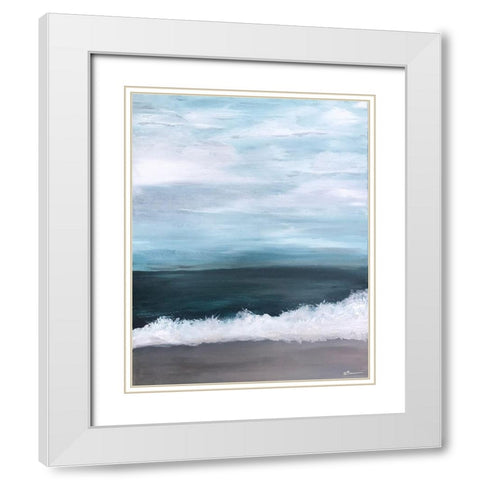 Beach Bouclair White Modern Wood Framed Art Print with Double Matting by Brown, Victoria