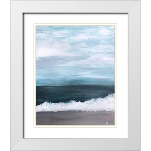 Beach Bouclair White Modern Wood Framed Art Print with Double Matting by Brown, Victoria