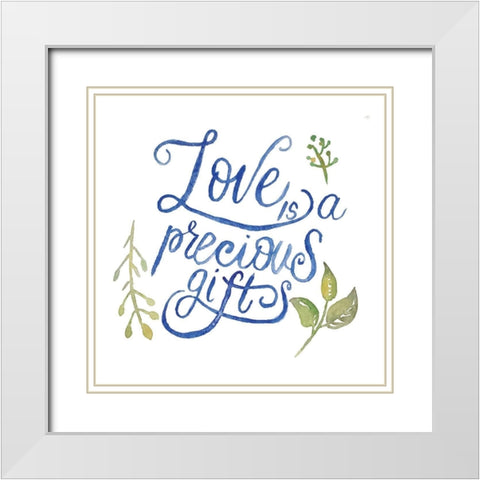 Love White Modern Wood Framed Art Print with Double Matting by Brown, Victoria