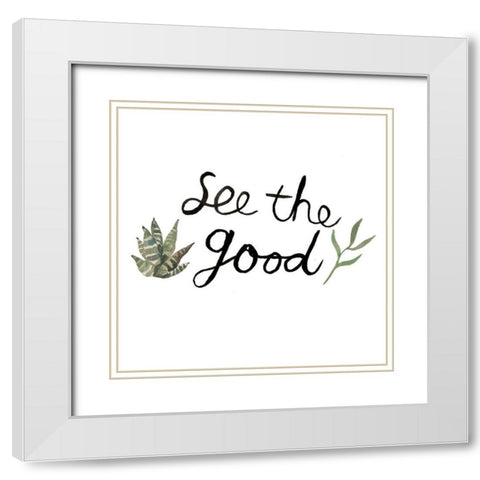 Good White Modern Wood Framed Art Print with Double Matting by Brown, Victoria