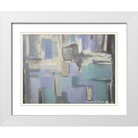 Soft Lilac White Modern Wood Framed Art Print with Double Matting by Brown,Victoria