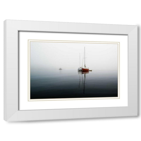 Dreaming White Modern Wood Framed Art Print with Double Matting by Kostka, Vladimir