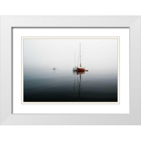 Dreaming White Modern Wood Framed Art Print with Double Matting by Kostka, Vladimir