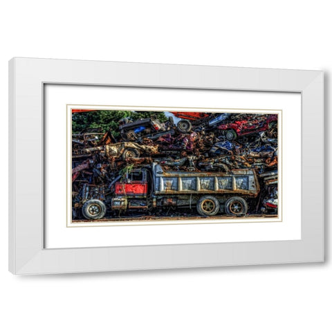 Recycled White Modern Wood Framed Art Print with Double Matting by Kostka, Vladimir