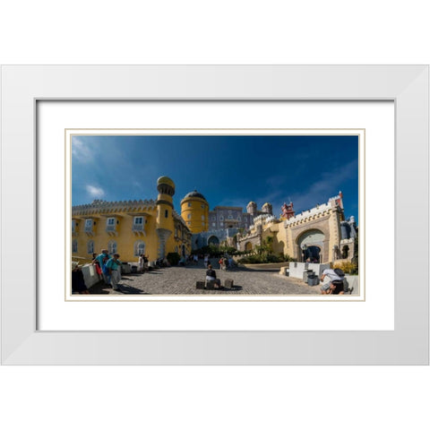 Portugal Sintra White Modern Wood Framed Art Print with Double Matting by Kostka, Vladimir