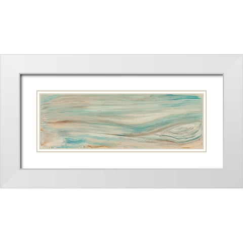 Parallel Waves White Modern Wood Framed Art Print with Double Matting by Barski, Karen