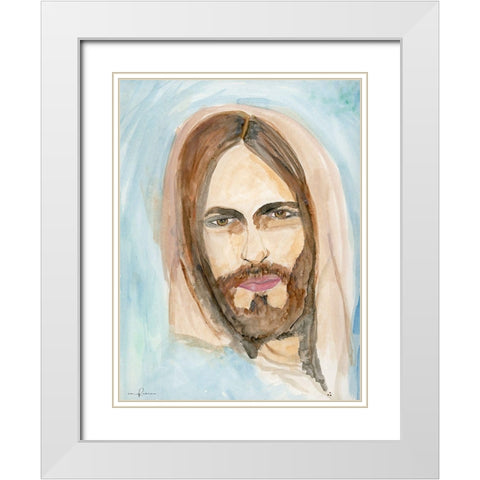 Spiritual Guide White Modern Wood Framed Art Print with Double Matting by Barski, Karen