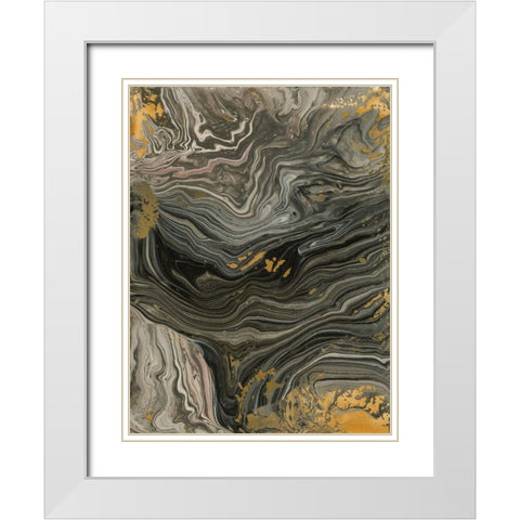 Rippled Wreck 1 White Modern Wood Framed Art Print with Double Matting by Barski, Karen