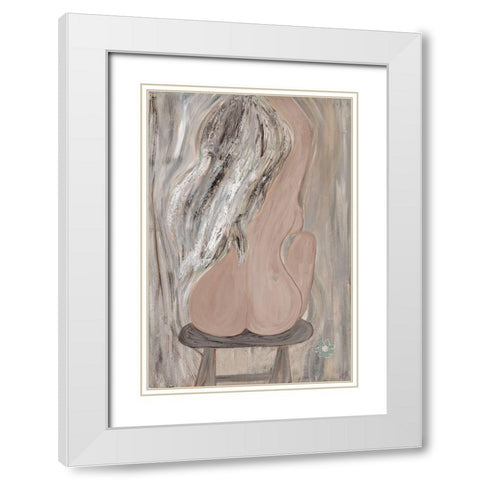 Raw Beauty 1 White Modern Wood Framed Art Print with Double Matting by Barski, Karen
