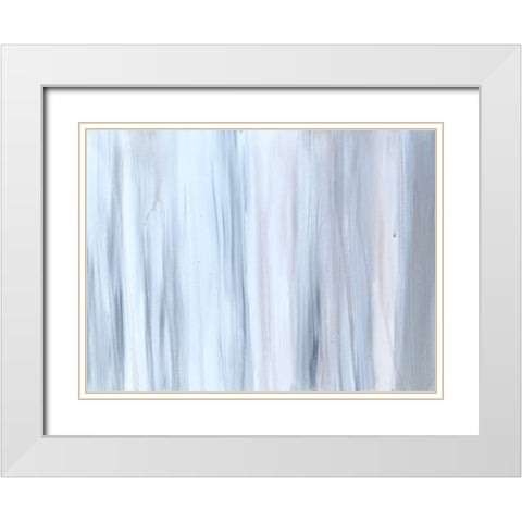 Clear Blue Seas 1 White Modern Wood Framed Art Print with Double Matting by Barski, Karen