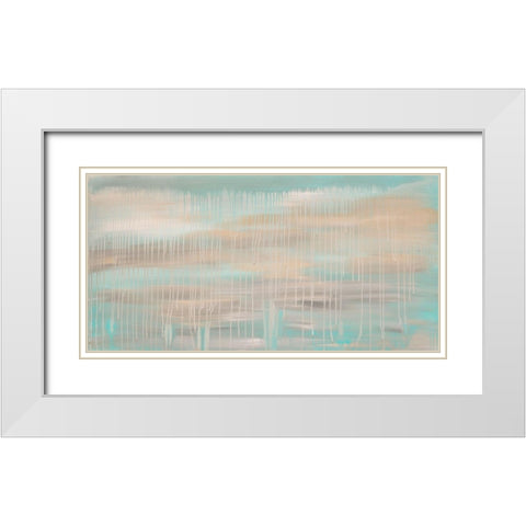 Muted Skies White Modern Wood Framed Art Print with Double Matting by Barski, Karen