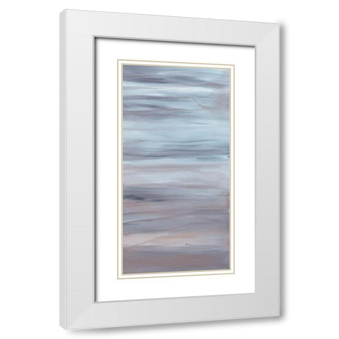 Relentless Waves 1 White Modern Wood Framed Art Print with Double Matting by Barski, Karen