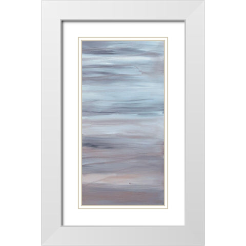 Relentless Waves 1 White Modern Wood Framed Art Print with Double Matting by Barski, Karen