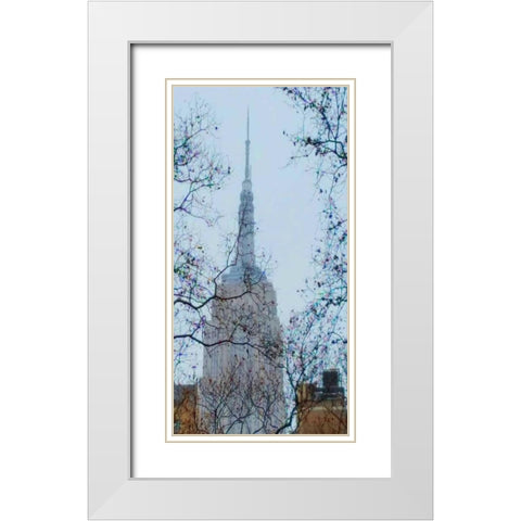 Concrete Jungle NY White Modern Wood Framed Art Print with Double Matting by Unknown