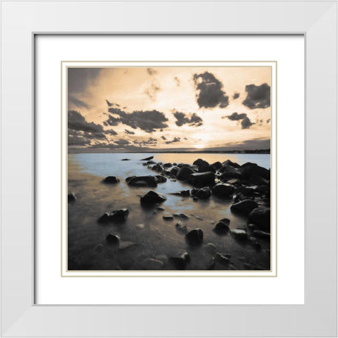 Sunset Cometh White Modern Wood Framed Art Print with Double Matting by Brown, Victoria
