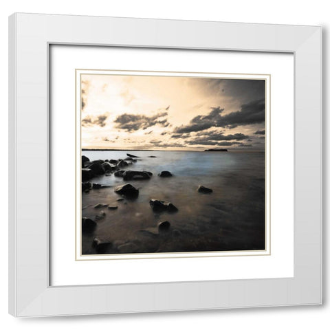 Sunset Cometh 2 White Modern Wood Framed Art Print with Double Matting by Brown, Victoria
