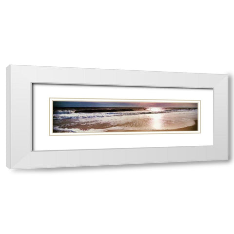 Lavendar Sunset White Modern Wood Framed Art Print with Double Matting by Foschino, Suzanne