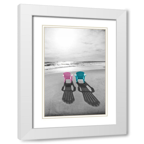 Adirondak Pastels White Modern Wood Framed Art Print with Double Matting by Foschino, Suzanne