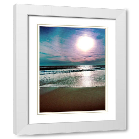 Lavendar Sunset 2 White Modern Wood Framed Art Print with Double Matting by Foschino, Suzanne