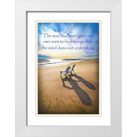 Ears To Hear White Modern Wood Framed Art Print with Double Matting by Foschino, Suzanne