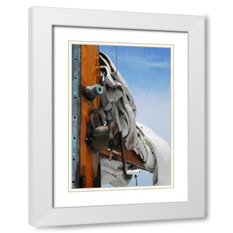 Ruffled Sail White Modern Wood Framed Art Print with Double Matting by Foschino, Suzanne