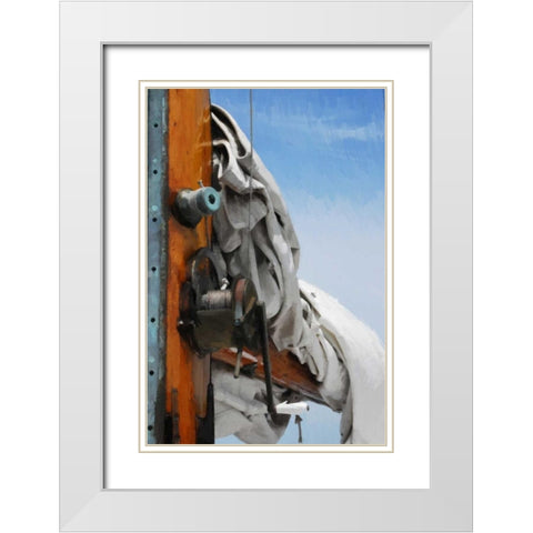 Ruffled Sail White Modern Wood Framed Art Print with Double Matting by Foschino, Suzanne