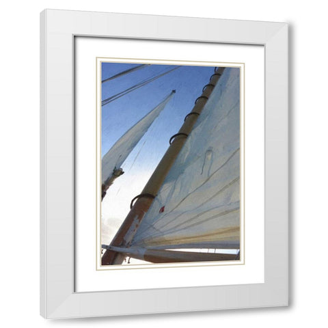 Sail And Mast White Modern Wood Framed Art Print with Double Matting by Foschino, Suzanne