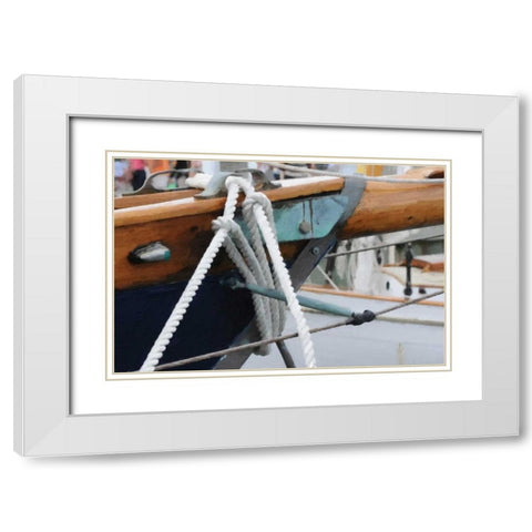 Sailboat Lines White Modern Wood Framed Art Print with Double Matting by Foschino, Suzanne