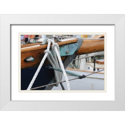 Sailboat Lines White Modern Wood Framed Art Print with Double Matting by Foschino, Suzanne