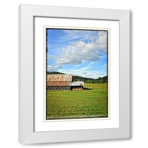 Country Barn 5  White Modern Wood Framed Art Print with Double Matting by Foschino, Suzanne