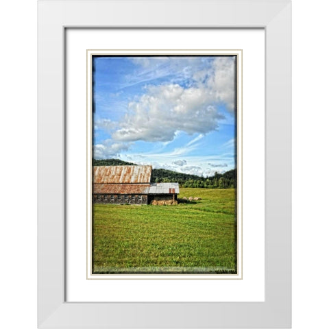Country Barn 5  White Modern Wood Framed Art Print with Double Matting by Foschino, Suzanne