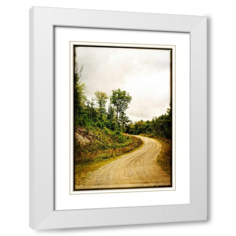 Winding Country Road White Modern Wood Framed Art Print with Double Matting by Foschino, Suzanne