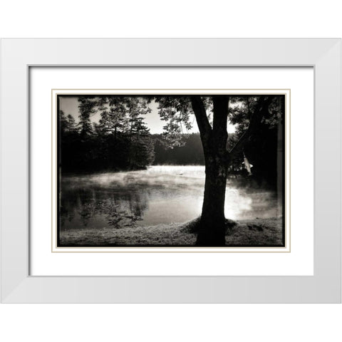 Morning Smoke 2 White Modern Wood Framed Art Print with Double Matting by Foschino, Suzanne