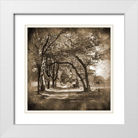 Dirt Road White Modern Wood Framed Art Print with Double Matting by Foschino, Suzanne
