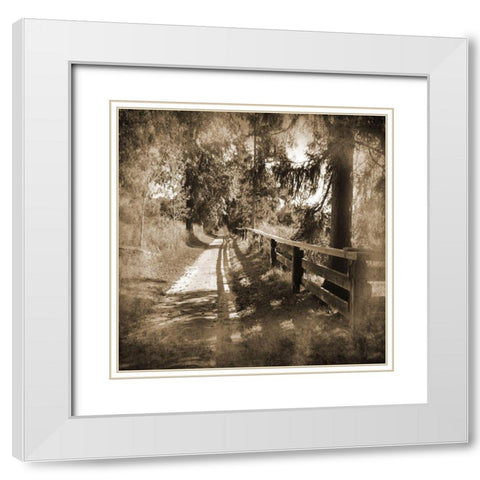 Dirt Road White Modern Wood Framed Art Print with Double Matting by Foschino, Suzanne