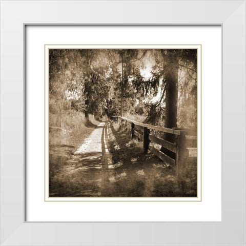 Dirt Road White Modern Wood Framed Art Print with Double Matting by Foschino, Suzanne