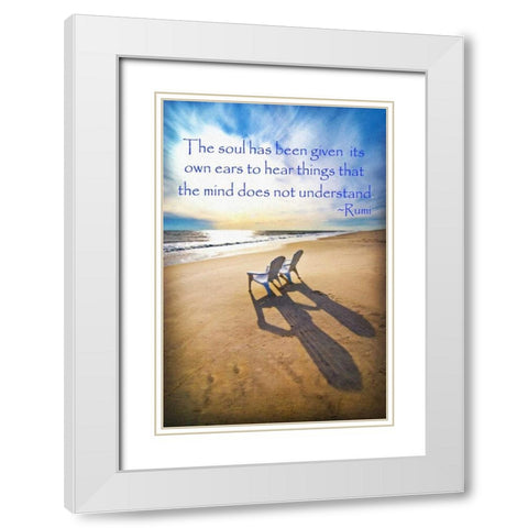 Beach Chairs Paint White Modern Wood Framed Art Print with Double Matting by Foschino, Suzanne