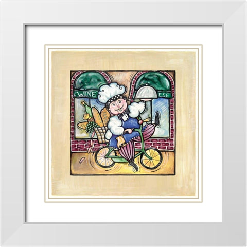 Special Delivery White Modern Wood Framed Art Print with Double Matting by Galaxy of Graphics