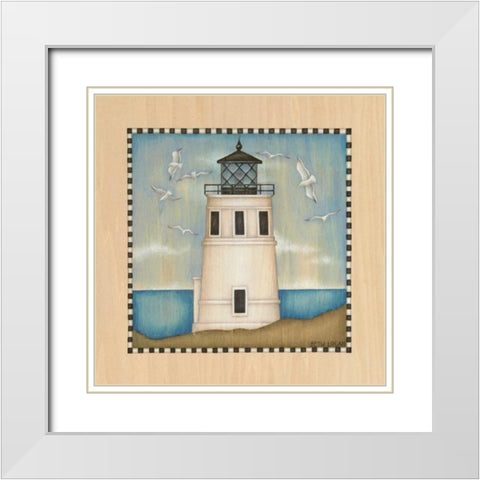 Lighthouse Cove II White Modern Wood Framed Art Print with Double Matting by Logan, Beth