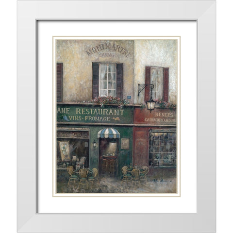 Village Charm White Modern Wood Framed Art Print with Double Matting by Manning, Ruane